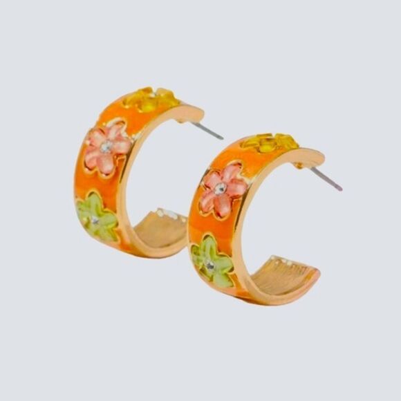 Flower Cuff Earrings  - Picture 1 of 7